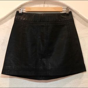 Free People Modern Femme Faux-Leather Mini Skirt